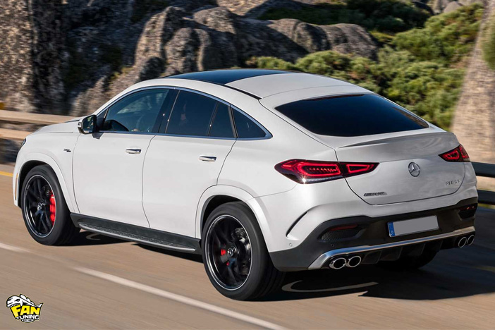 Диффузор заднего бампера АМГ (AMG) GLE53 на Mercedes GLE-Coupe C167