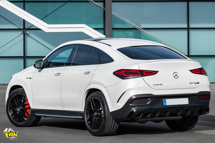 Диффузор заднего бампера АМГ (AMG) GLE63 на Mercedes GLE-Coupe C167