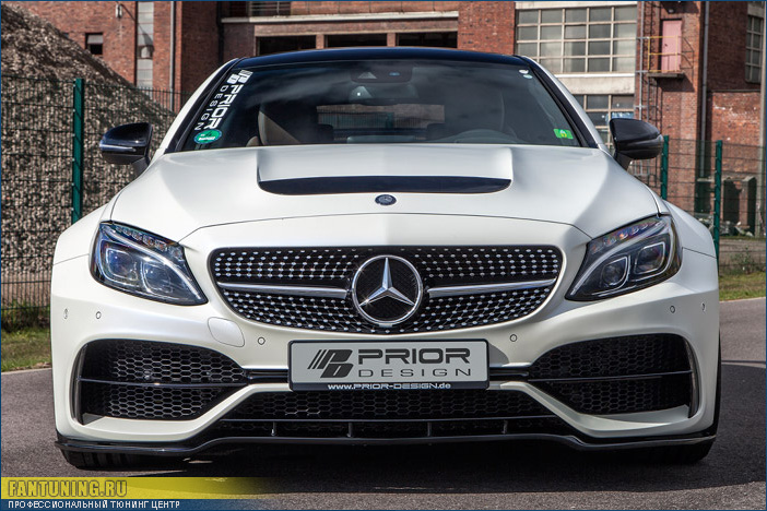 Сумасшедший обвес ВайдБоди (WideBody) от Prior Design на Mercedes C-Coupe в кузове С205