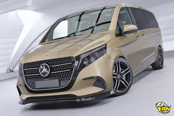 Спойлер переднего бампера на Мерседес (Mercedes) V-Class W447 2024+