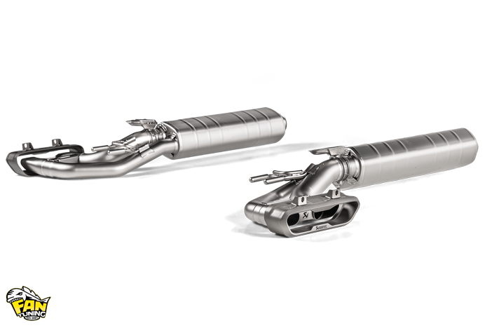 Оригинальная выхлопная система Акрапович (Akrapovic) на Мерседес (Mercedes) G63 W463a