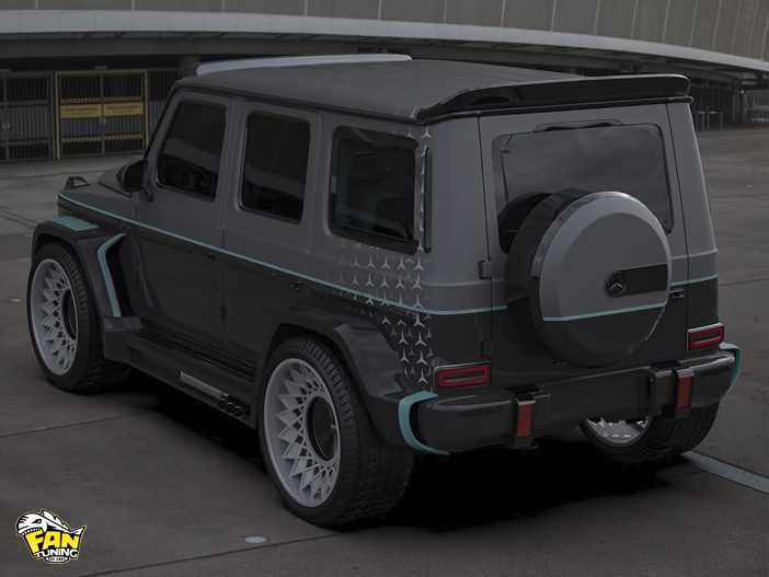 Аэродинамический обвес Вайдбоди (WideBody) на Мерседес (Mercedes) G63 W463a