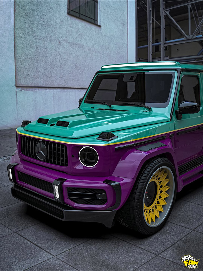 Аэродинамический обвес Вайдбоди (WideBody) на Мерседес (Mercedes) G63 W463a