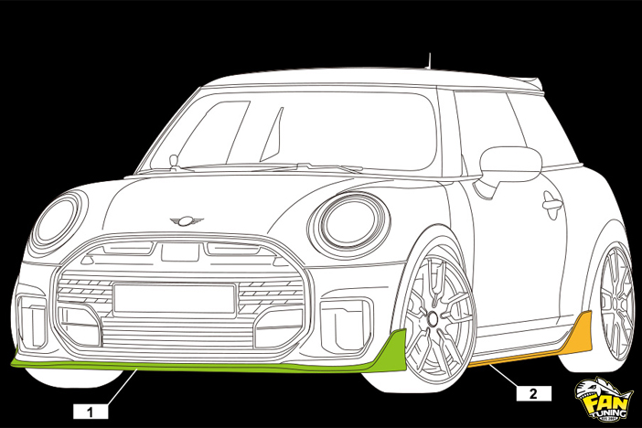 Новый тюнинг на Mini Cooper John Cooper Works F66 от японского ателье AIMGAIN