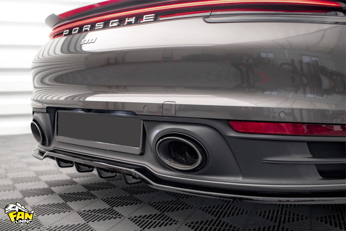 Сплитер под задний бампер Порше (Porsche) 911 Carrera 4S 992