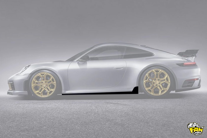 Карбоновые накладки на пороги Tech Art для Порше (Porsche) Carrera 992