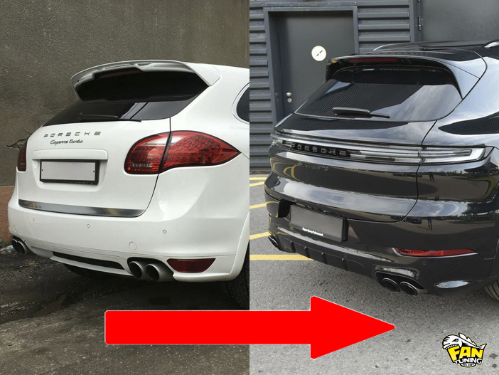 Комплект рестайлинга из Порше Кайен 958 в Porsche Cayenne 9Y0.2 GTS