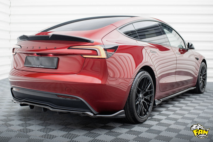 Аэродинамический обвес V.1 на Теслу (Tesla) Model 3 Project Highland MK4 Facelift (рестайлинг) 2023 г.