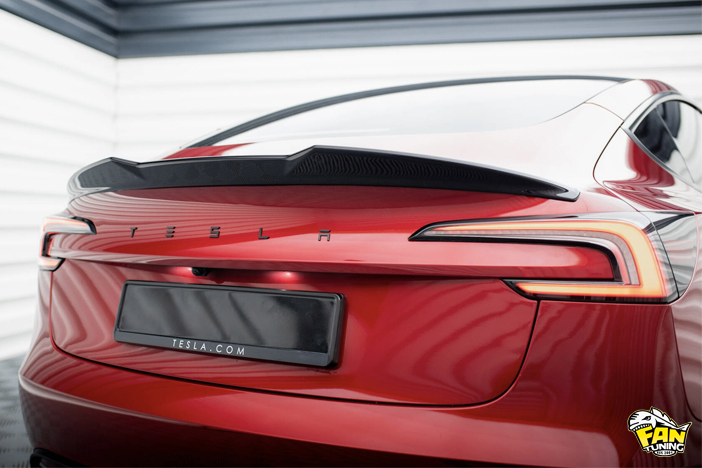 Аэродинамический обвес V.1 на Теслу (Tesla) Model 3 Project Highland MK4 Facelift (рестайлинг) 2023 г.