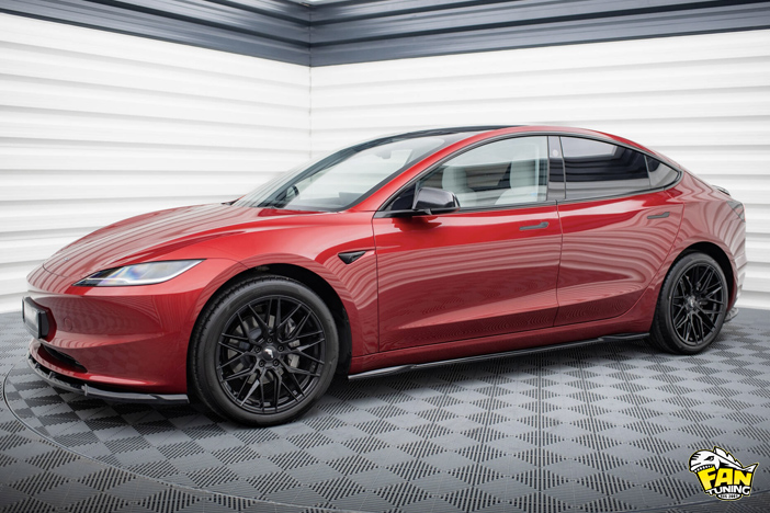 Аэродинамический обвес V.2 на Теслу (Tesla) Model 3 Project Highland MK4 Facelift (рестайлинг) 2023 г.