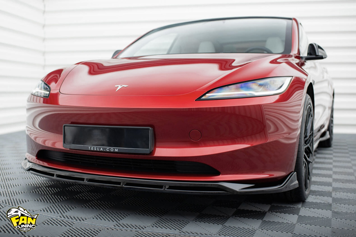 Аэродинамический обвес V.1 на Теслу (Tesla) Model 3 Project Highland MK4 Facelift (рестайлинг) 2023 г.