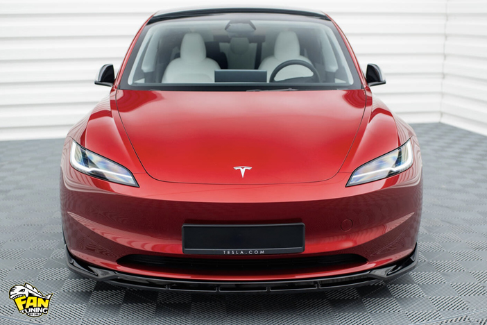 Аэродинамический обвес V.1 на Теслу (Tesla) Model 3 Project Highland MK4 Facelift (рестайлинг) 2023 г.