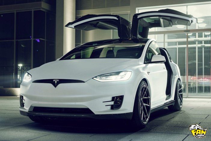 Карбоновый аэродинамический обвес на Теслу (Tesla) Model X