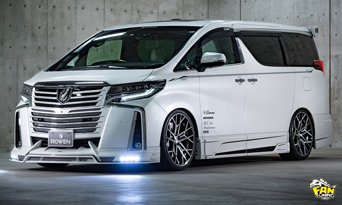 Аэродинамический обвес на Тойоту Альфард (Toyota Alphard) 2018+ г.в. от японского тюнинг-ателье ROWEN