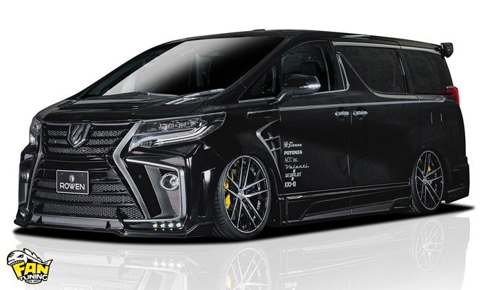 Аэродинамический тюнинг Тойоты Альфард (Toyota Alphard) 2018 г.в. от японского тюнинг-ателье ROWEN