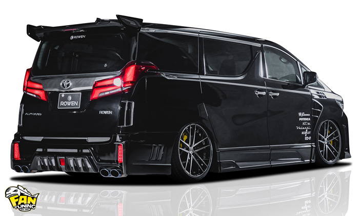 Аэродинамический тюнинг Тойоты Альфард (Toyota Alphard) 2018 г.в. от японского тюнинг-ателье ROWEN