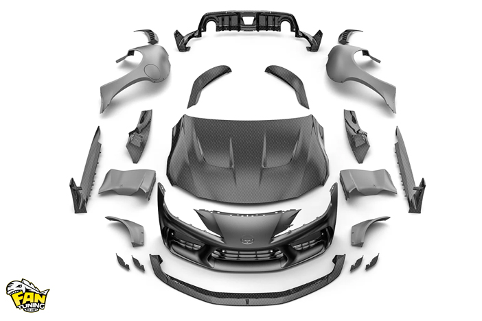 Аэродинамический обвес WideBody на Тойоту Супра (Toyota Supra) GR A90