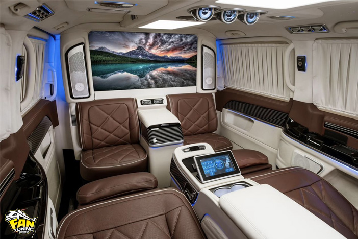 Двухцветный дизайн пошива салона