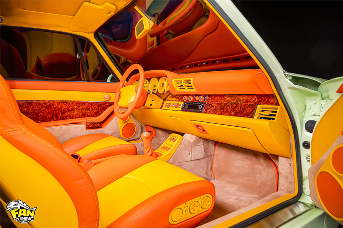 Двухцветный дизайн пошива салона