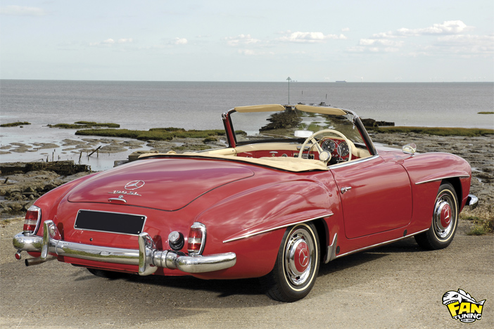 Кабриолетный тент и потолок на Мерседес (Mercedes) 190SL Cabrio 1955-1963 годов выпуска