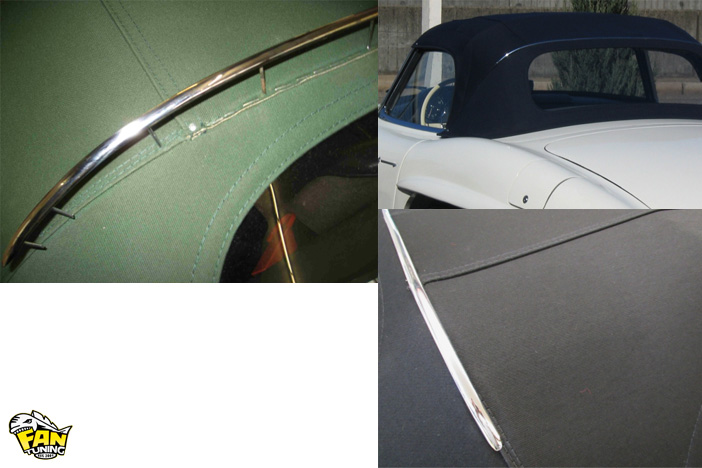 Кабриолетный тент и потолок на Мерседес (Mercedes) 300SL Cabrio 1957-1963 годов выпуска