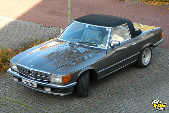 Кабриолетный тент на Мерседес (Mercedes) 280-560 SL R107 (W107) 1971-1989 годов выпуска
