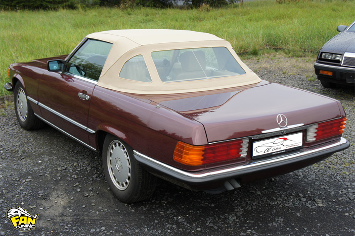 Кабриолетный тент на Мерседес (Mercedes) 280-560 SL R107 (W107) 1971-1989 годов выпуска