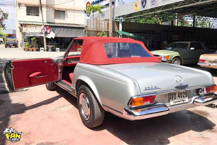 Кабриолетный тент и потолок на Мерседес (Mercedes) 230-280 W113 Pagoda 1963-1971 годов выпуска