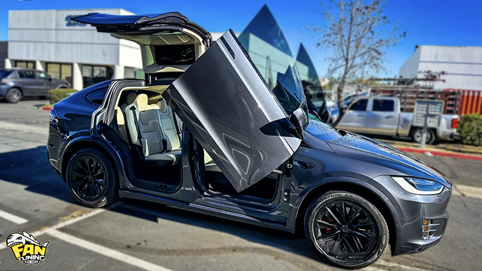 Ламбо двери LSD (Lambo Style Doors) для Теслы (Tesla) Model X 2016+