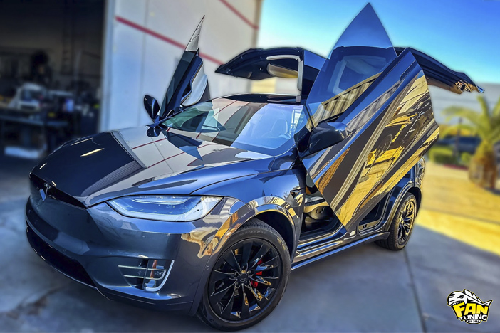 Ламбо двери LSD (Lambo Style Doors) для Теслы (Tesla) Model X 2016+