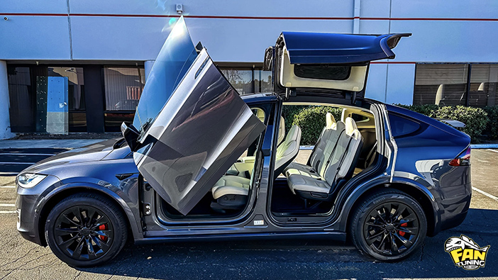 Ламбо двери LSD (Lambo Style Doors) для Теслы (Tesla) Model X 2016+