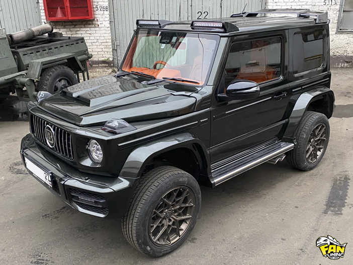 Тюнинг Сузуки Джимни (Suzuki Jimny) в стиле Гелендвагена (Mercedes G63) Brabus