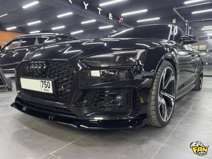 Установка губы переднего бампера и диффузора заднего бампера на Ауди (Audi) A5