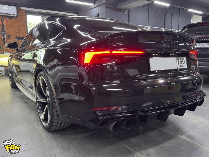 Установка губы переднего бампера и диффузора заднего бампера на Ауди (Audi) A5