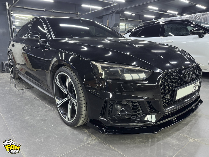 Установка губы переднего бампера и диффузора заднего бампера на Ауди (Audi) A5
