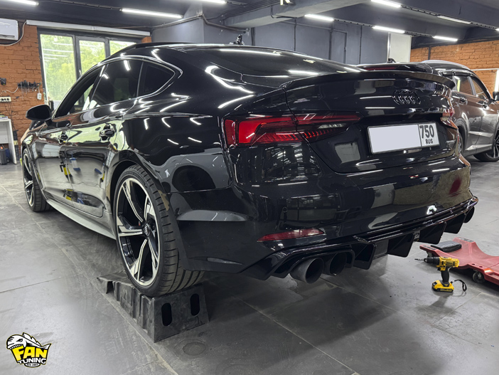 Установка губы переднего бампера и диффузора заднего бампера на Ауди (Audi) A5