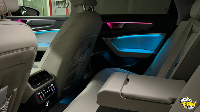 Установка контурной атмосферной подсветки Ambient Light в Ауди (Audi) A6 C8