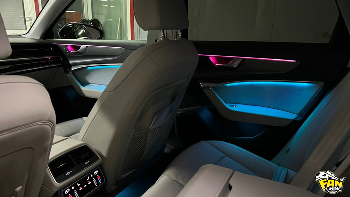 Установка контурной атмосферной подсветки Ambient Light в Ауди (Audi) A6 C8