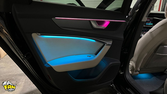 Установка контурной атмосферной подсветки Ambient Light в Ауди (Audi) A6 C8