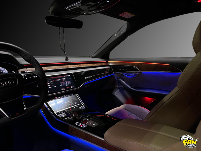 Атмосферная контурная подсветка Ambient Light в Ауди (Audi) A8 D5