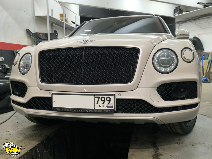 Ремонт карбонового спойлера переднего бампера на Бентли Бентайга (Bentley Bentayga)