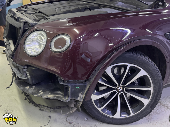 Ремонт переднего бампера на Бентли Бентайга (Bentley Bentayga)