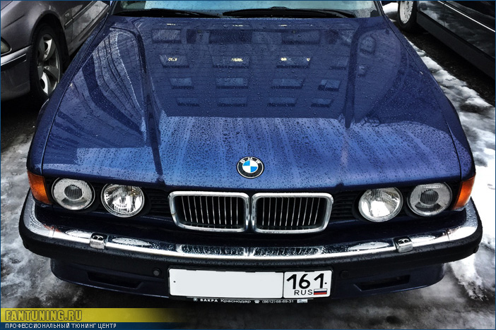 Полная реставрация кузова BMW 750 E32 и установка аккуратного обвеса