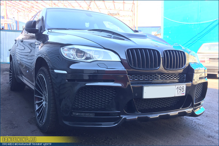 Установка переднего бампера Hamann EVO M на БМВ (BMW) E71 X6