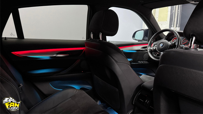 Установка атмосферной подсветки Ambient Light и системы ароматизации Airbalance в БМВ (BMW) X6 F16