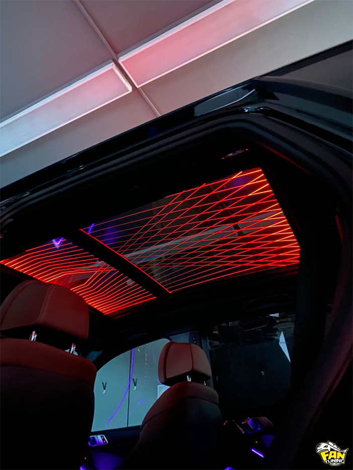 Установка подсветки Sky Lounge (Скай Лаунж) в панорамную крышу БМВ (BMW) X5 G05