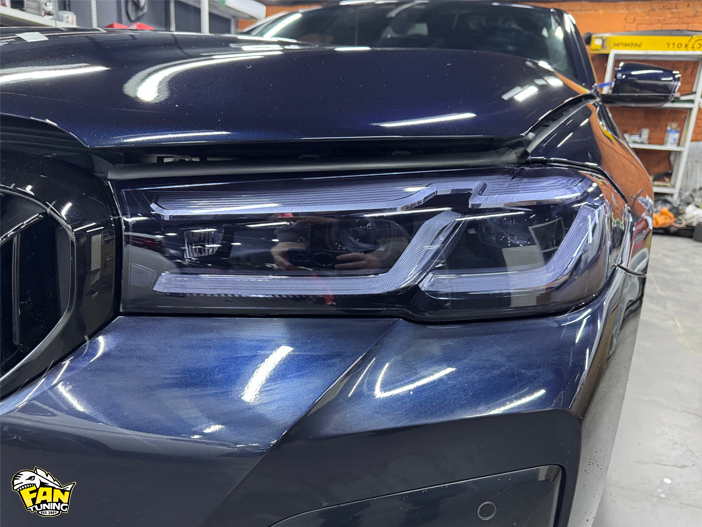 Бронирование и тонирование фар (передней оптики) на БМВ (BMW) G30 LCI