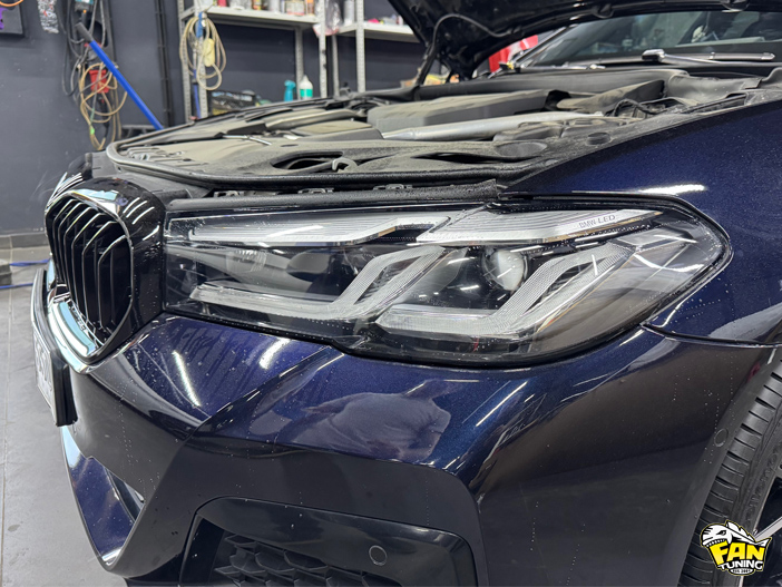 Бронирование и тонирование фар (передней оптики) на БМВ (BMW) G30 LCI