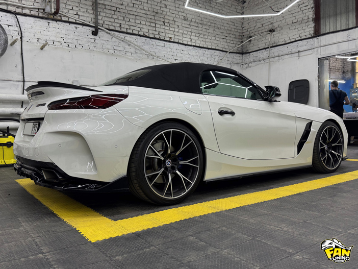 Установка накладки на диффузор заднего бампера БМВ (BMW) Z4 M40i G29