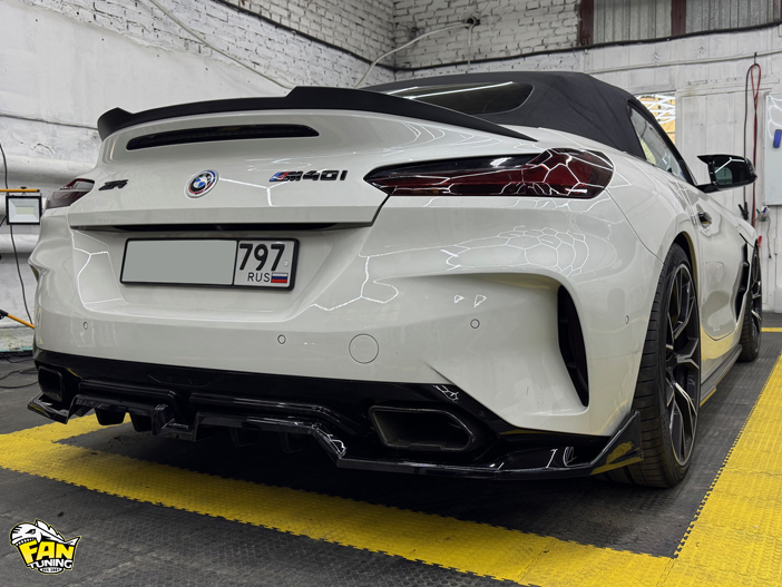 Установка накладки на диффузор заднего бампера БМВ (BMW) Z4 M40i G29